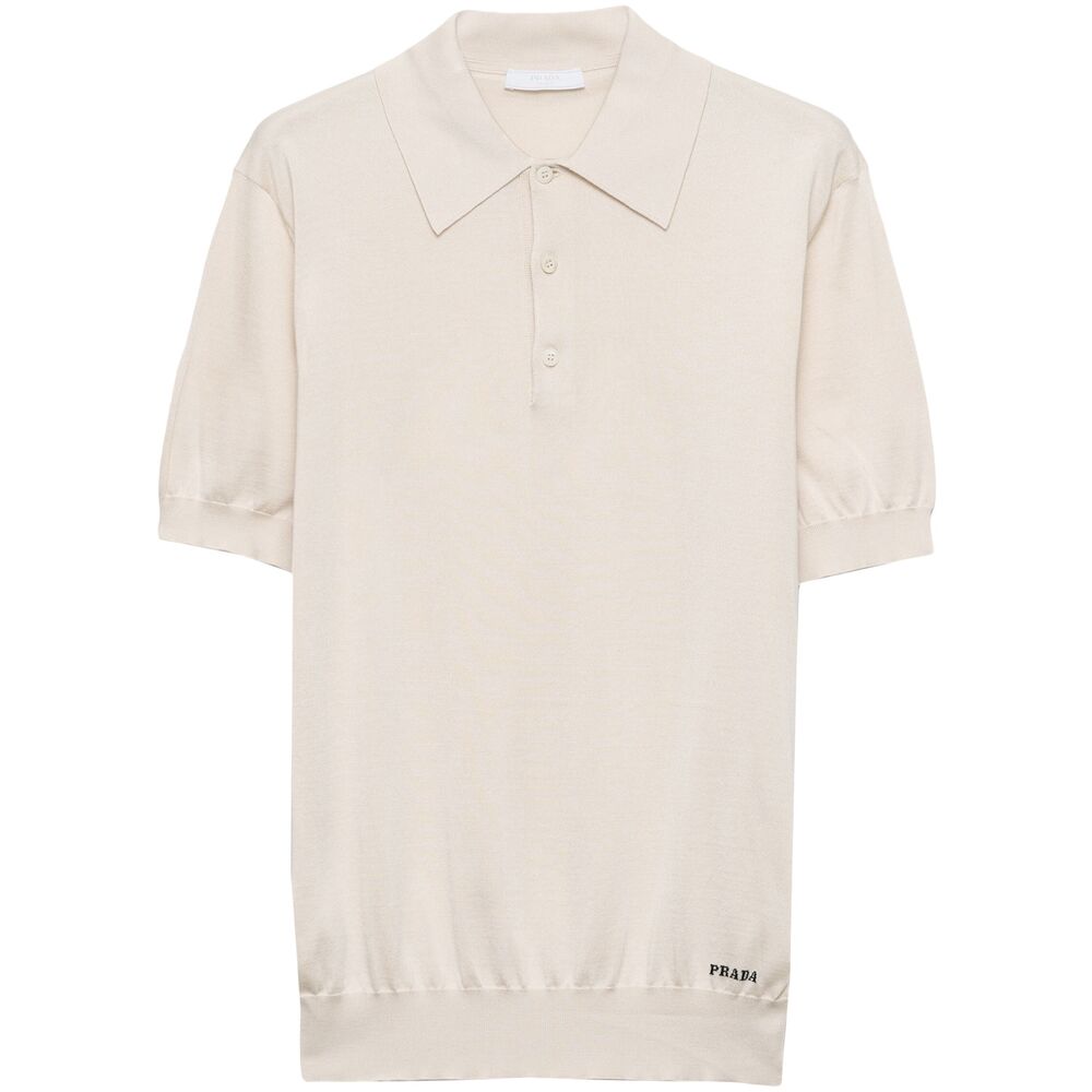 Prada Neutrals Polo Shirts Men