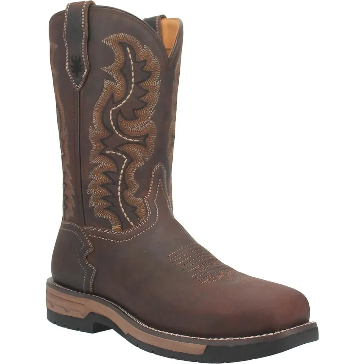 Laredo Stringfellow - Mens Leather Cowboy Boots (Closeout) Brown 12 Wide