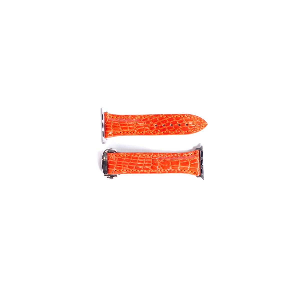 Apple Watch Band, Orange Glazed Alligator