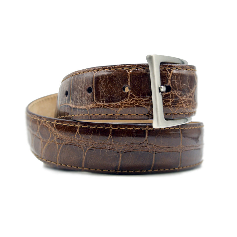 70-100-CGN ALLIGATOR Belt, Cognac Cognac