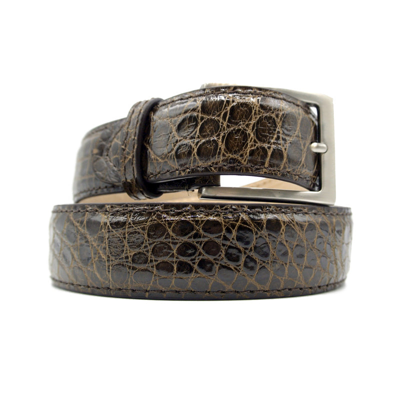 70-100-NIC ALLIGATOR Belt, Nicotine Nicotine
