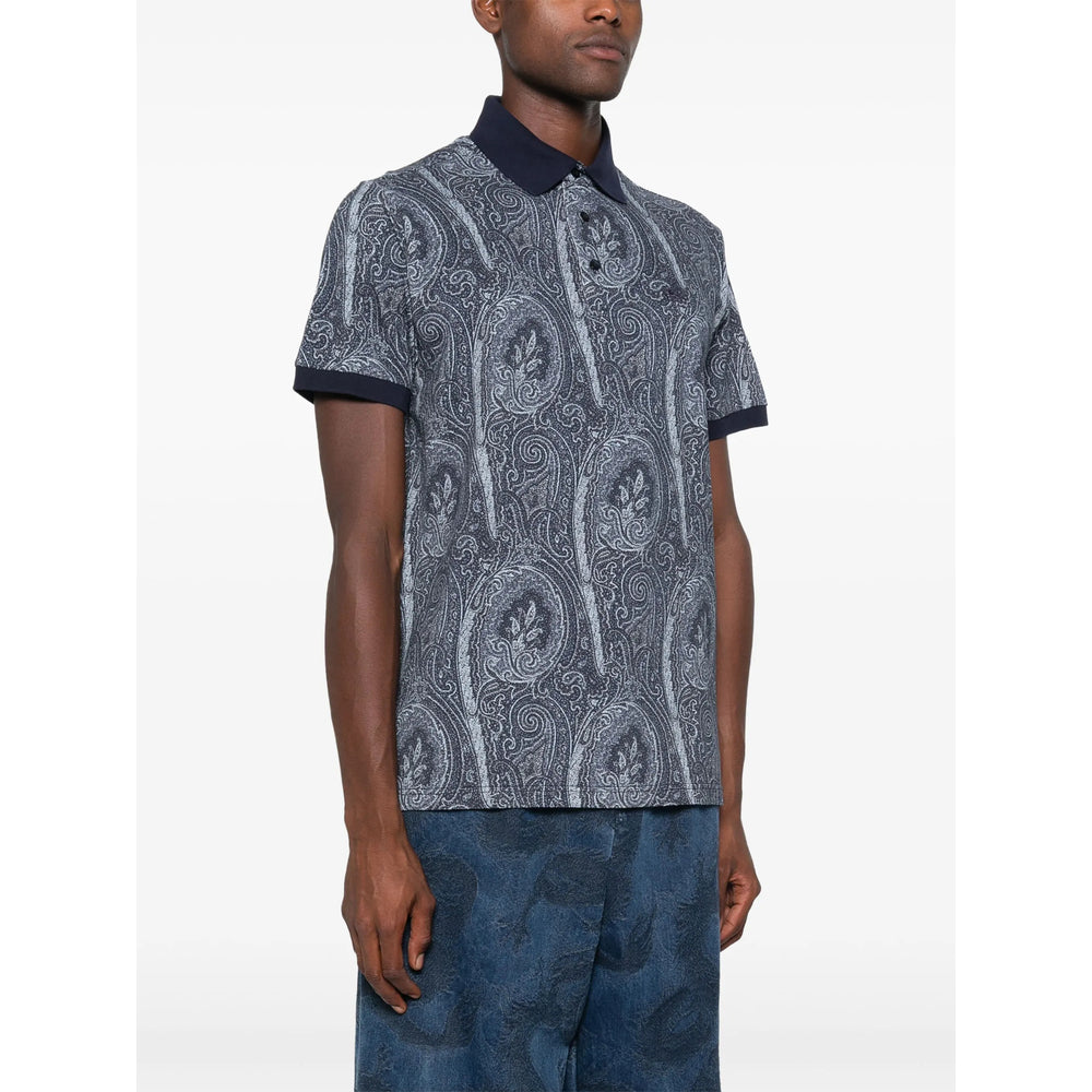 Etro Blue Polo Shirts Men