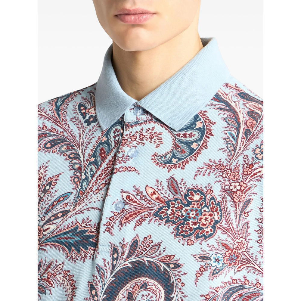 Etro Blue Polo Shirts Men