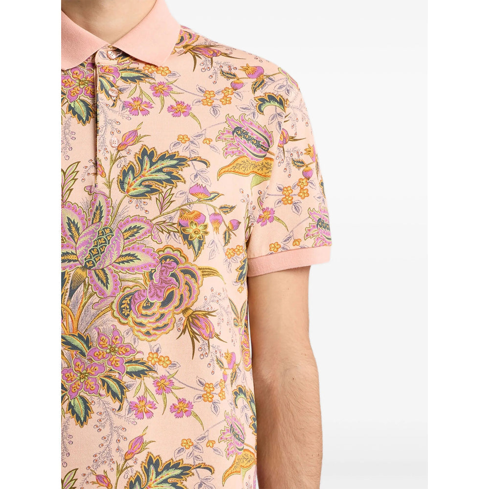 Etro Pink Polo Shirts Men
