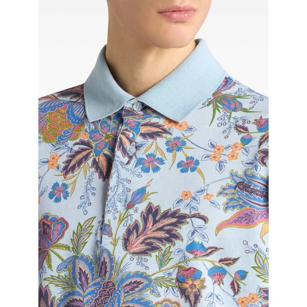 Etro Blue Polo Shirts Men