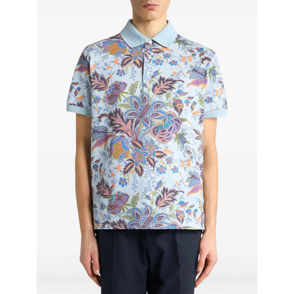 Etro Blue Polo Shirts Men
