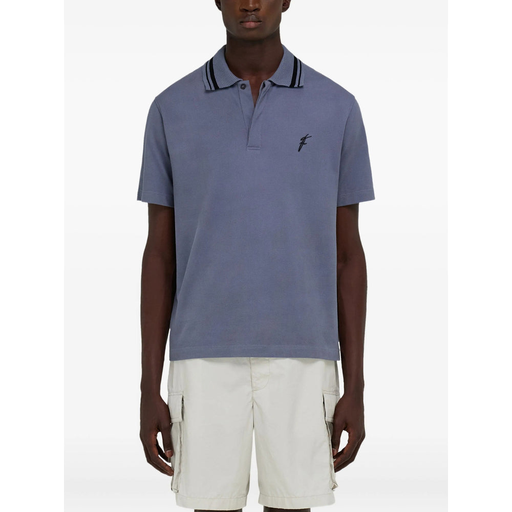 Ferragamo Blue Polo Shirts Men
