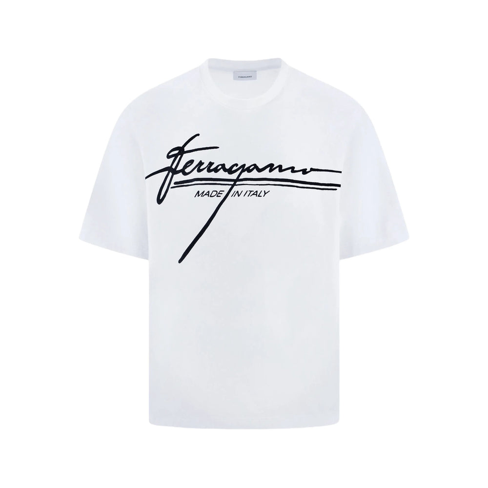 Ferragamo White T-Shirts & Vests - T-Shirts Men