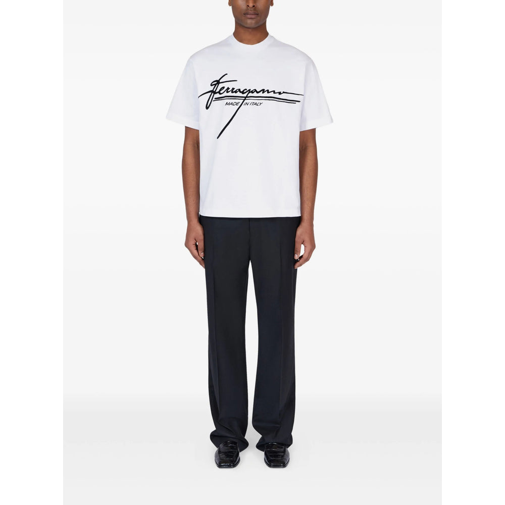 Ferragamo White T-Shirts & Vests - T-Shirts Men