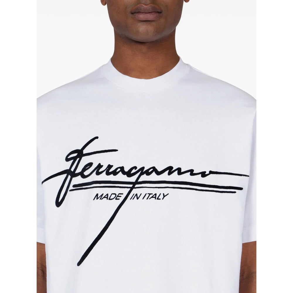 Ferragamo White T-Shirts & Vests - T-Shirts Men