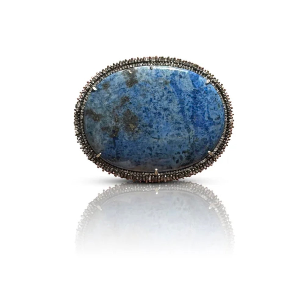 S. Carter Designs Belt Buckle, Small Lapis Belt Buckle