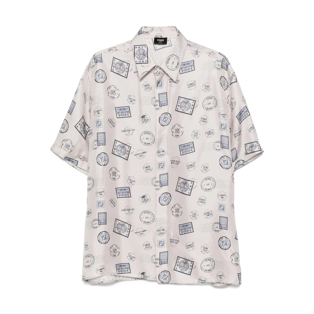 Fendi Grey Shirts Men