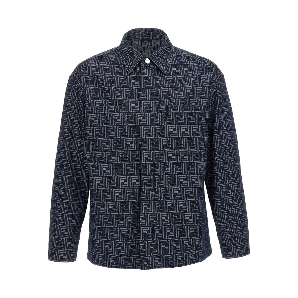 Fendi Blue Jackets - Shirt Jackets Men