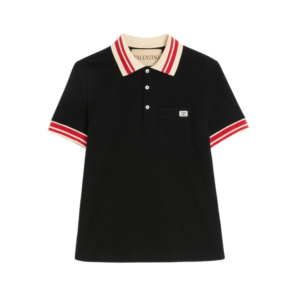 Valentino Black Polo Shirts Men