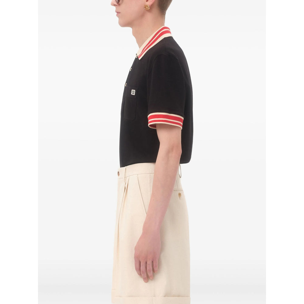 Valentino Black Polo Shirts Men