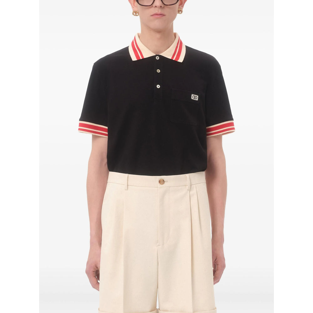 Valentino Black Polo Shirts Men