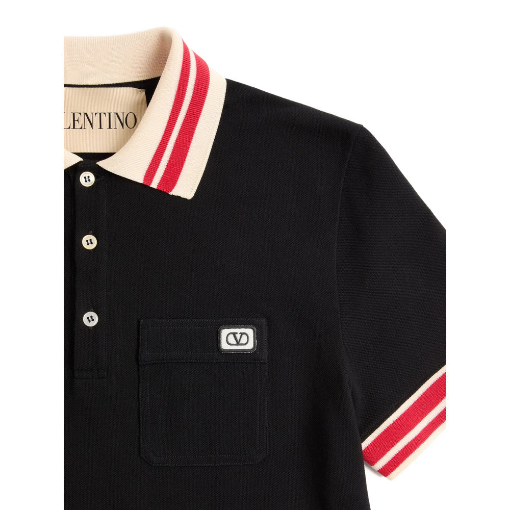 Valentino Black Polo Shirts Men