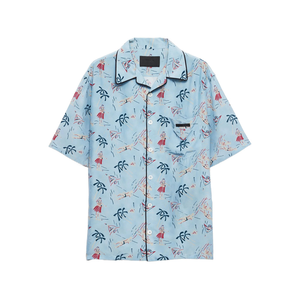 Prada Blue Shirts Men