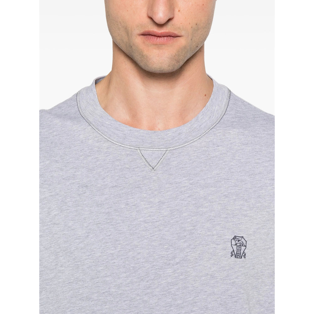 Brunello Cucinelli Grey T-Shirts & Vests - T-Shirts Men