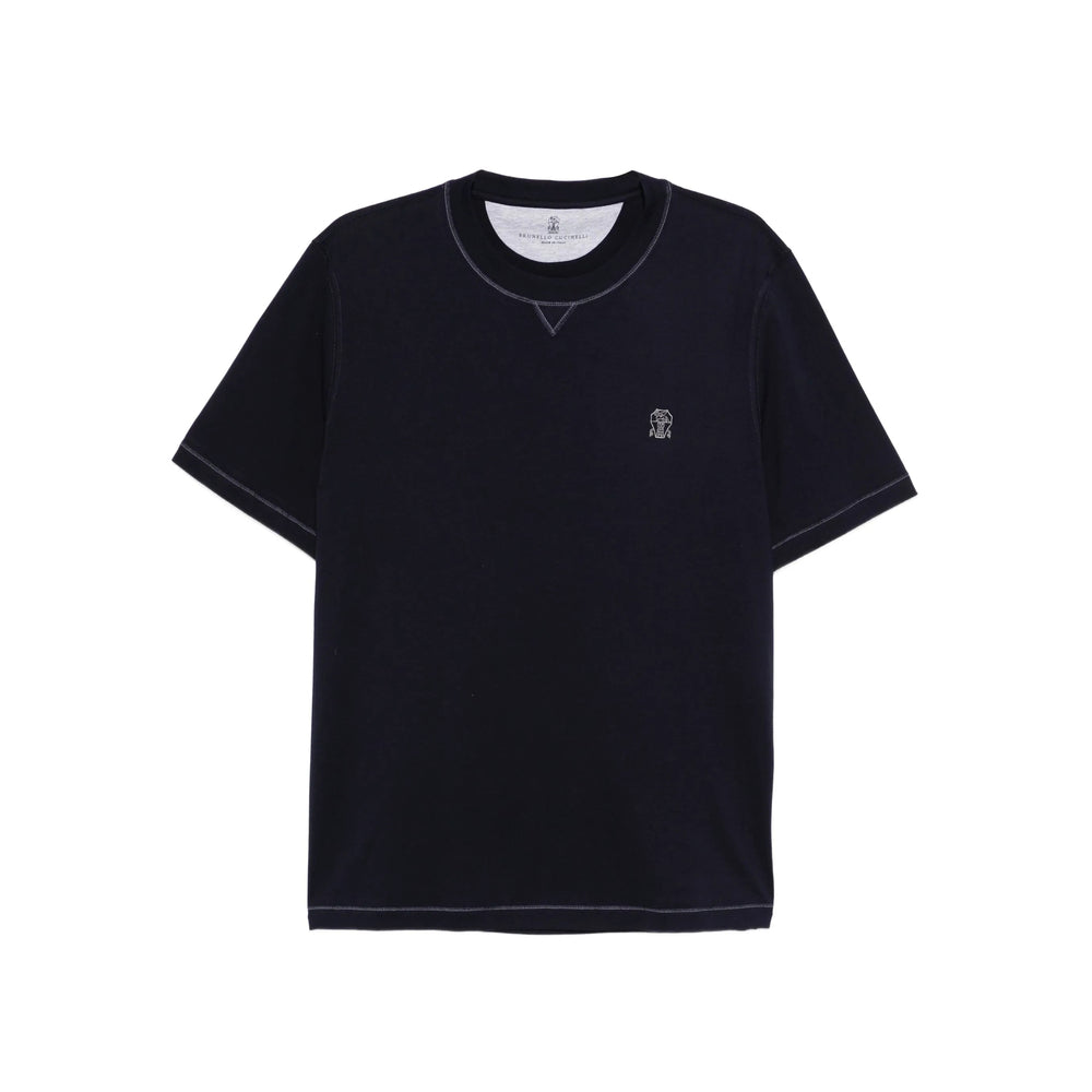 Brunello Cucinelli Blue T-Shirts & Vests - T-Shirts Men