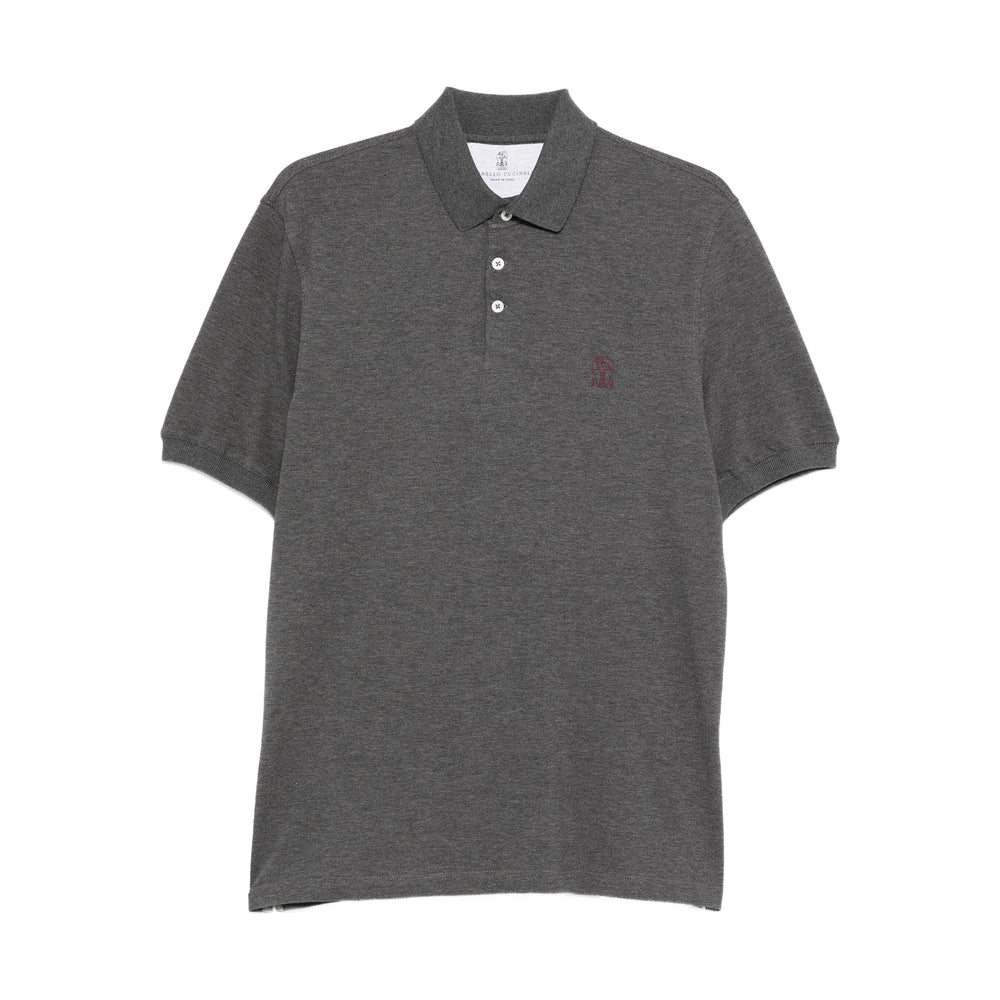 Brunello Cucinelli Grey Polo Shirts Men