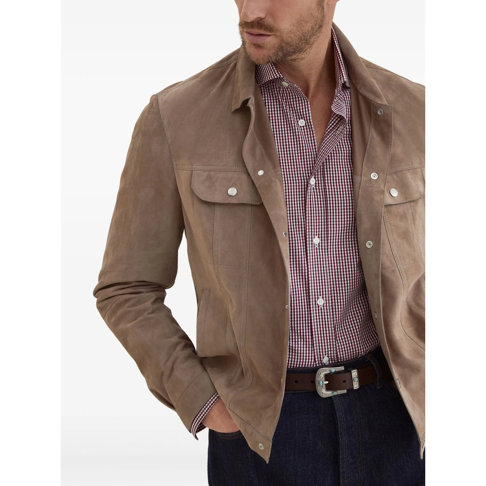 Brunello Cucinelli Red Shirts Men