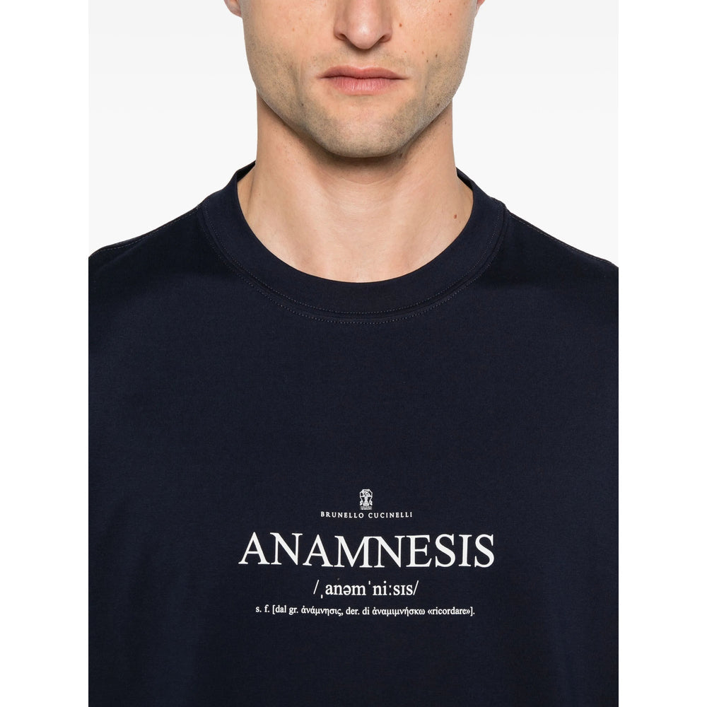 Brunello Cucinelli Blue T-Shirts & Vests - T-Shirts Men