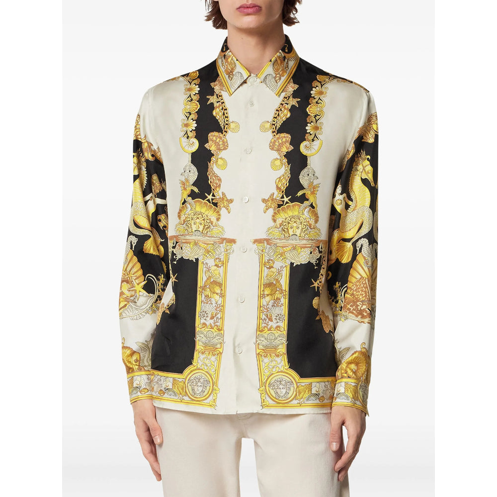 Versace Gold Shirts Men