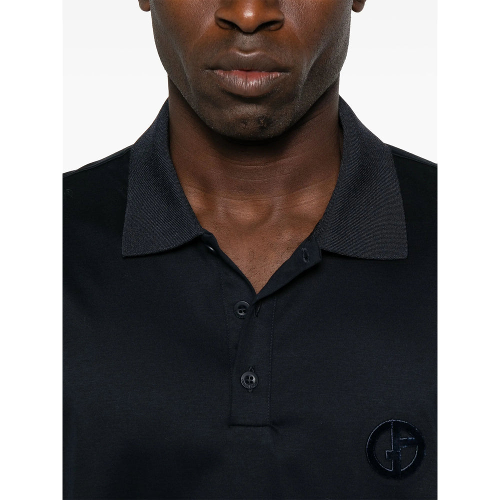 Giorgio Armani Blue Polo Shirts Men