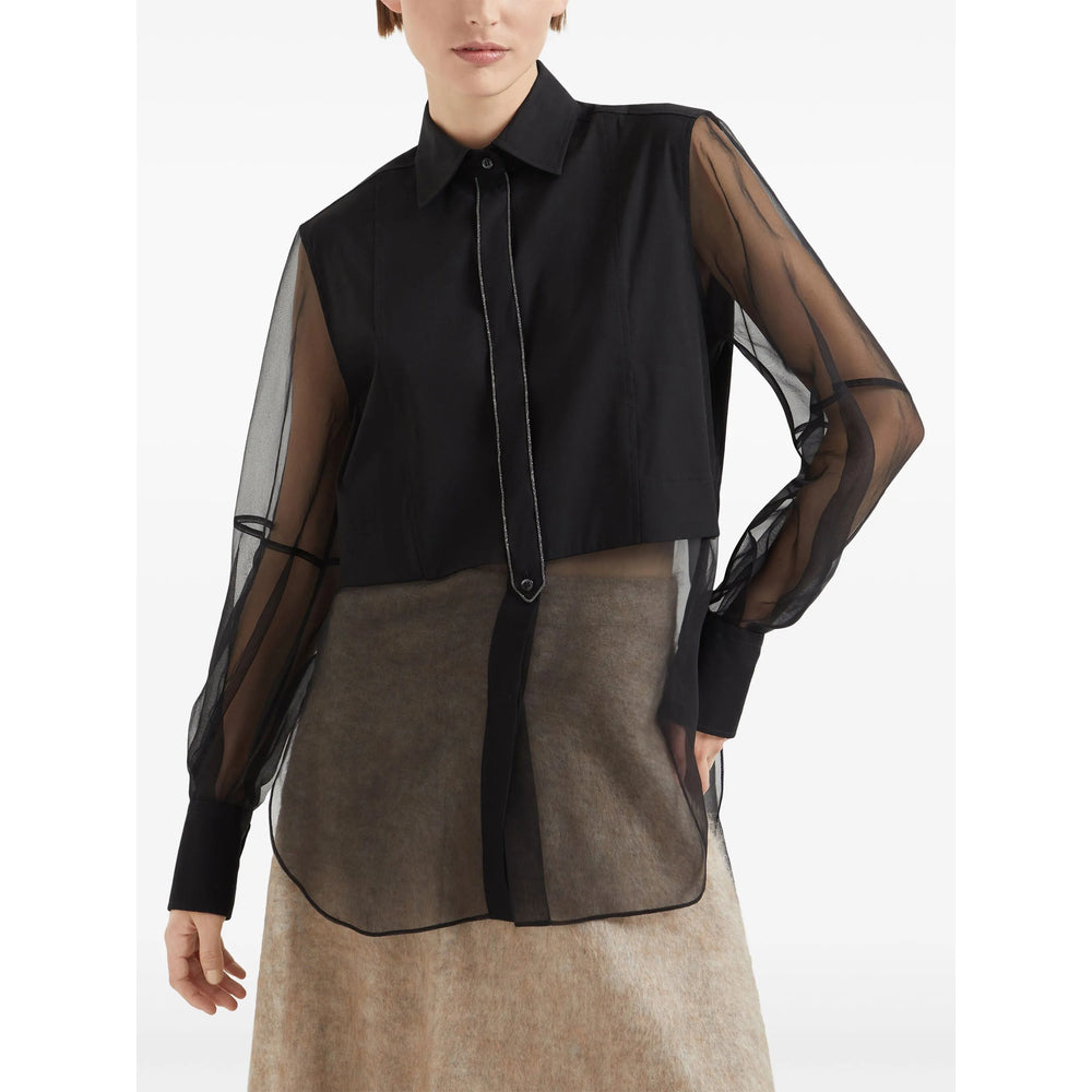 Brunello Cucinelli Black Tops - Shirts Women