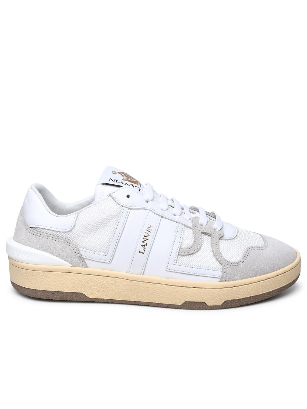 Lanvin White Leather Blend Sneakers Men
