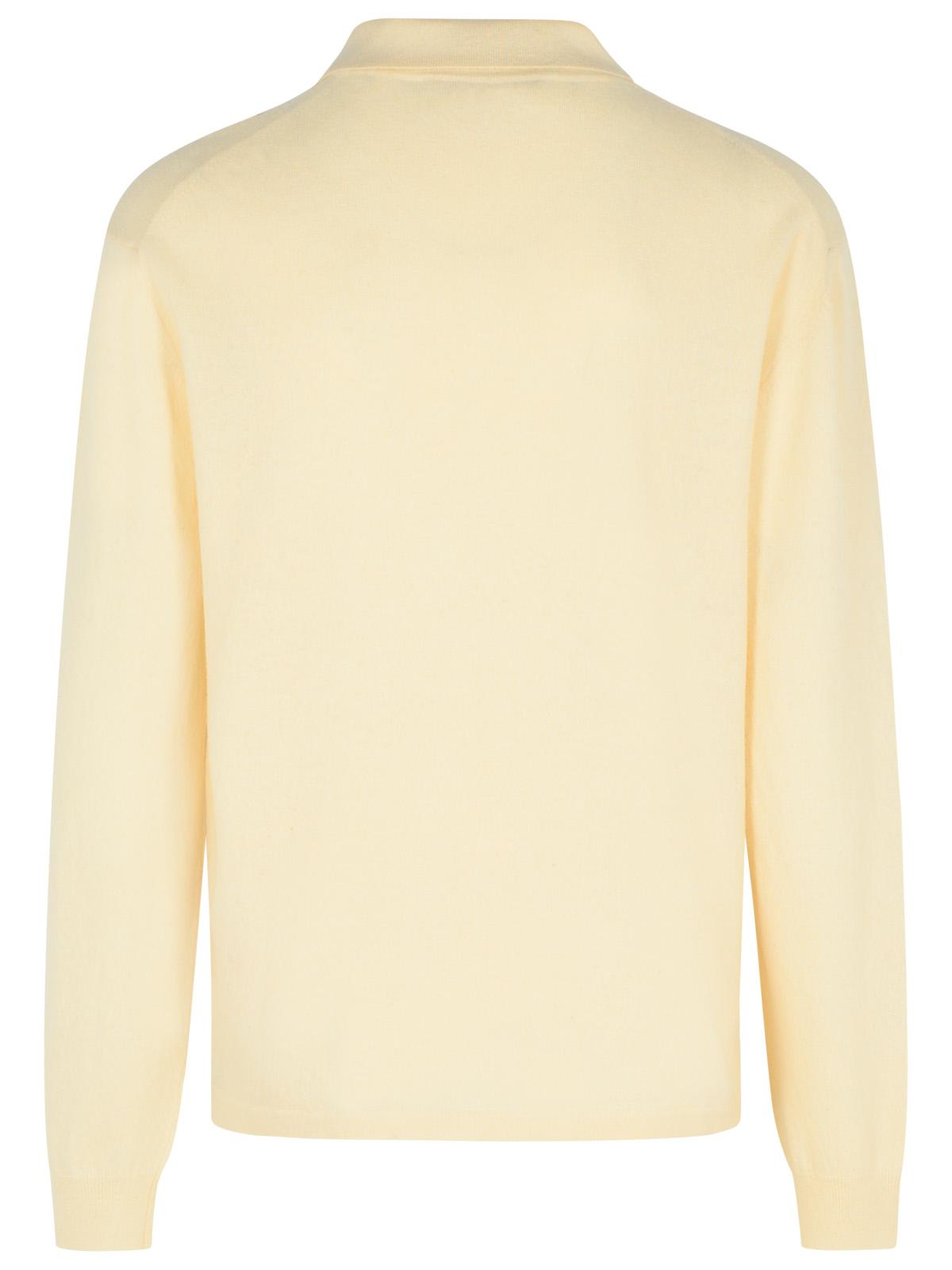 Marni Ivory Virgin Wool Polo Shirt Men
