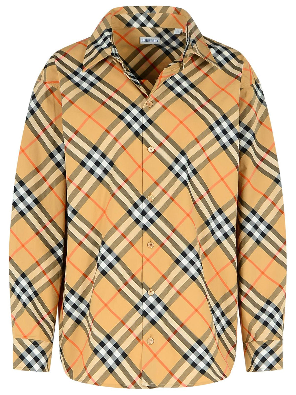 Burberry 'Check' Beige Cotton Shirt Women