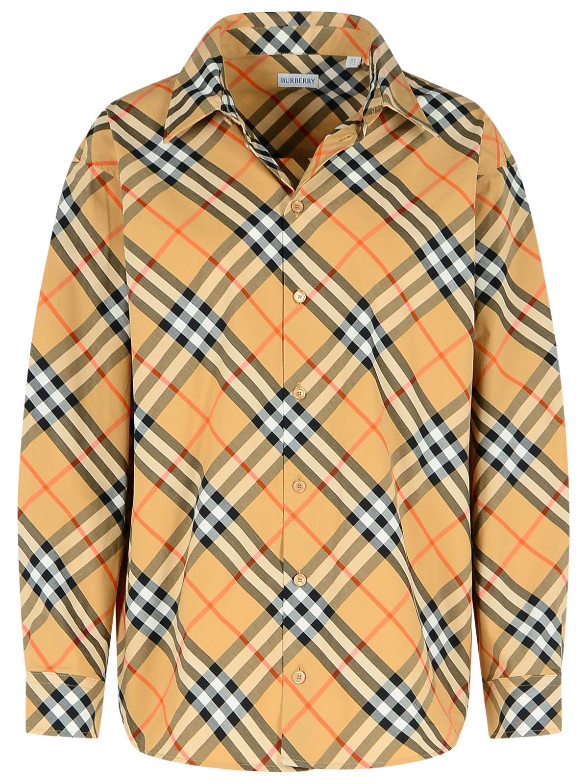Burberry 'Check' Beige Cotton Shirt Women