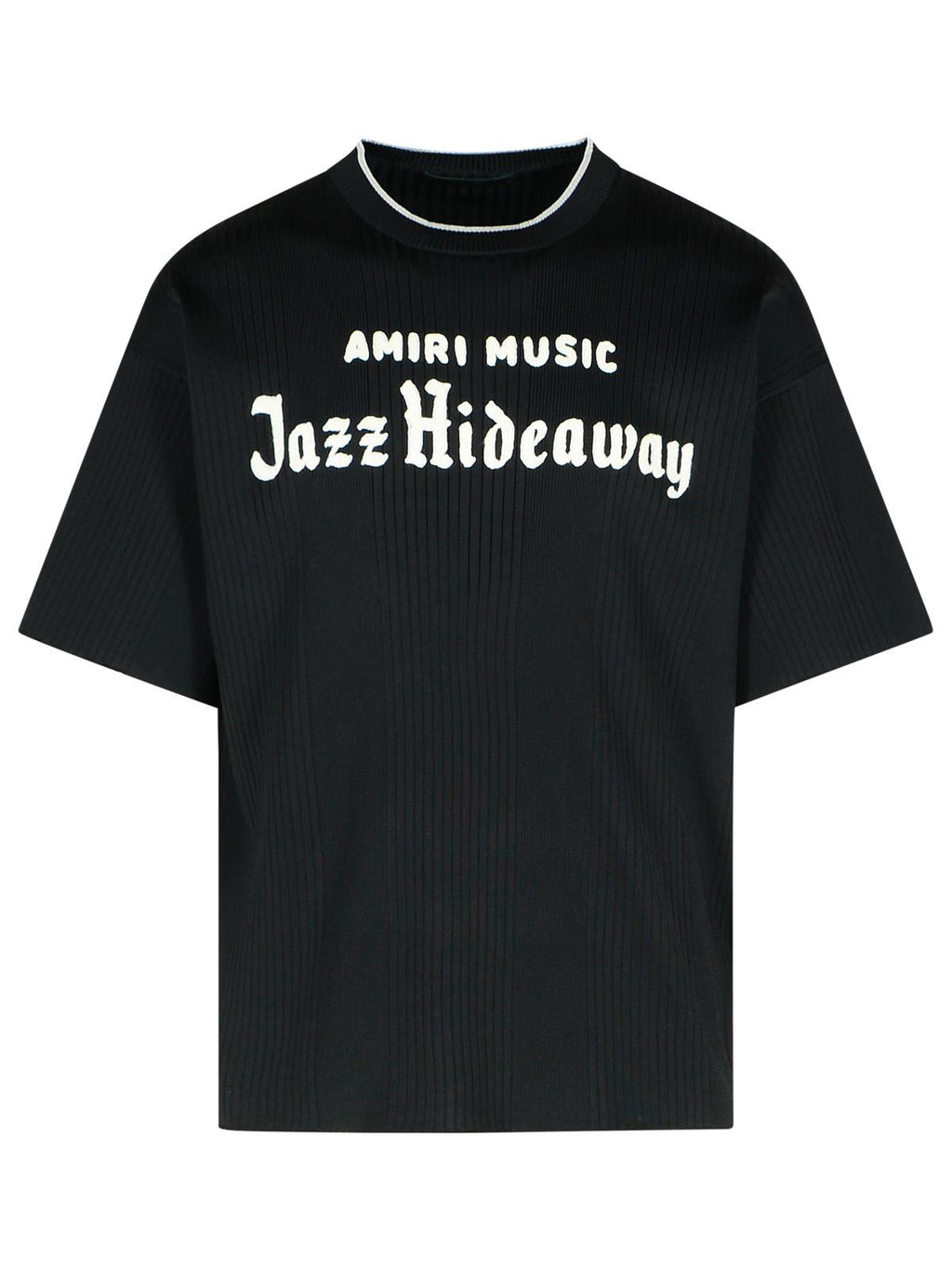 Amiri 'Jazz' Black Viscose Blend T-Shirt Men