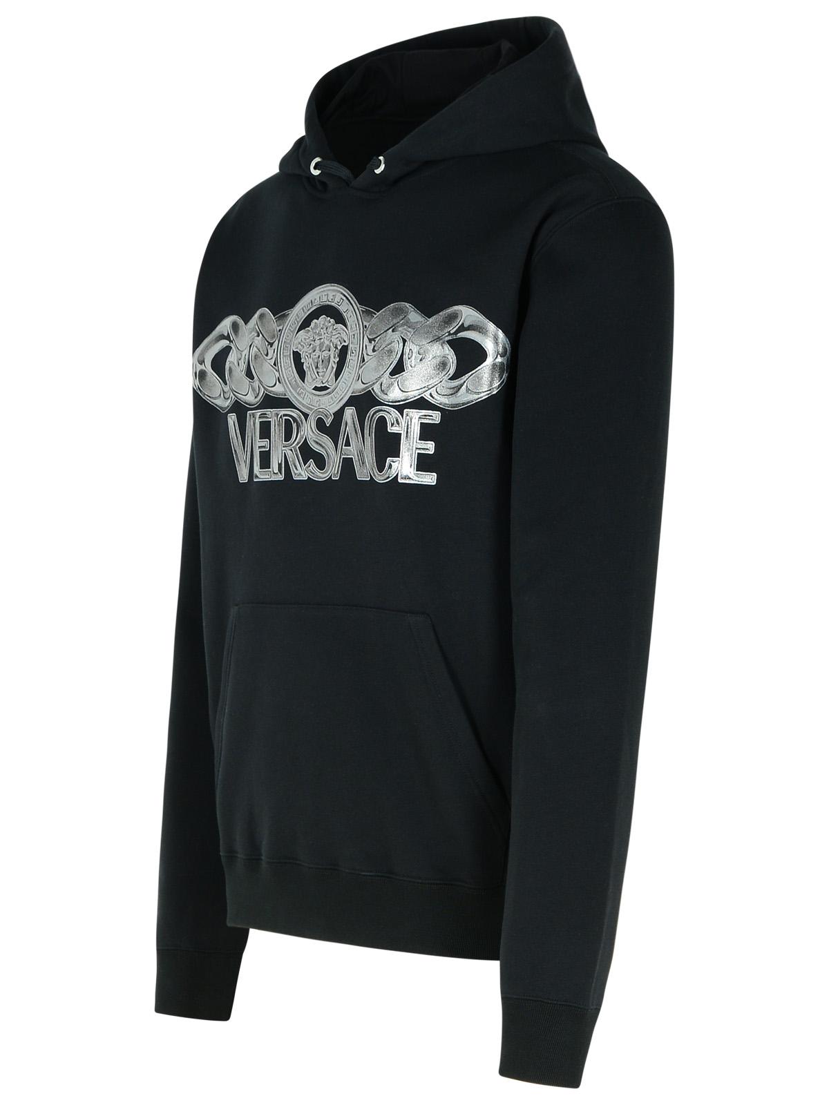 Versace Black Cotton Sweatshirt Men