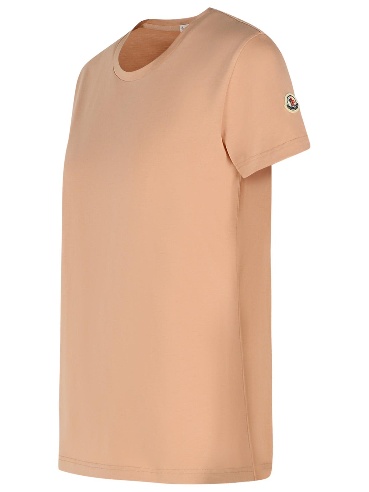 Moncler Pink Cotton T-Shirt Women