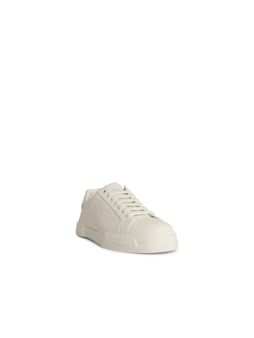 Dolce & Gabbana 'Portofino' White Leather Sneakers Men