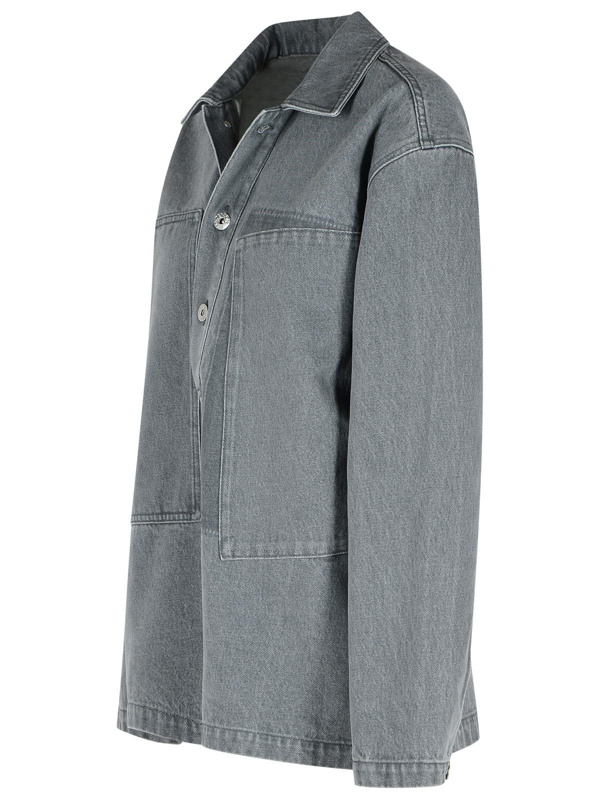 Jw Anderson 'Rugby' Grey Denim Shirt Women