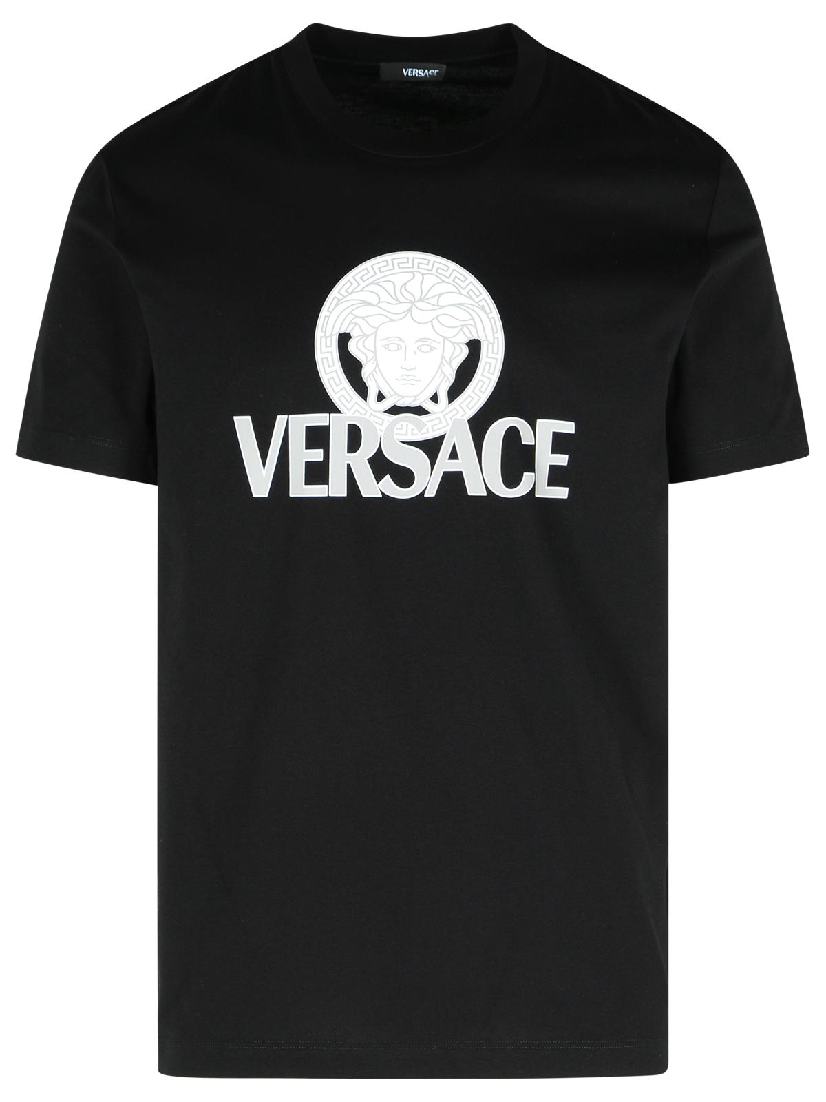 Versace Black Cotton T-Shirt Men