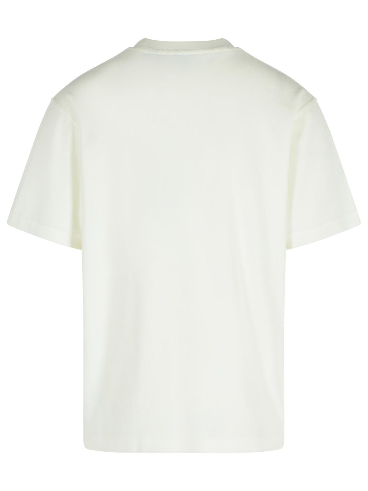 Burberry White Cotton Blend T-Shirt Men