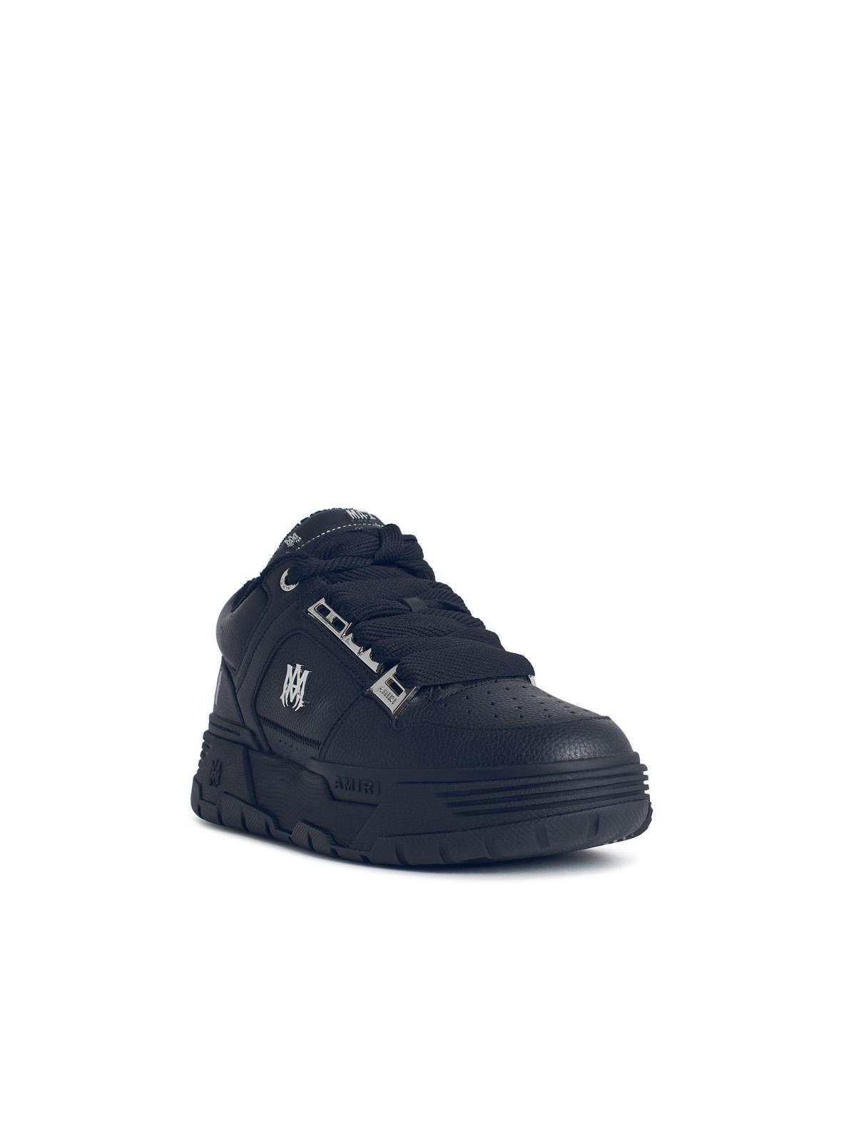 Amiri 'Metallic Ma-1' Black Leather Sneakers Men