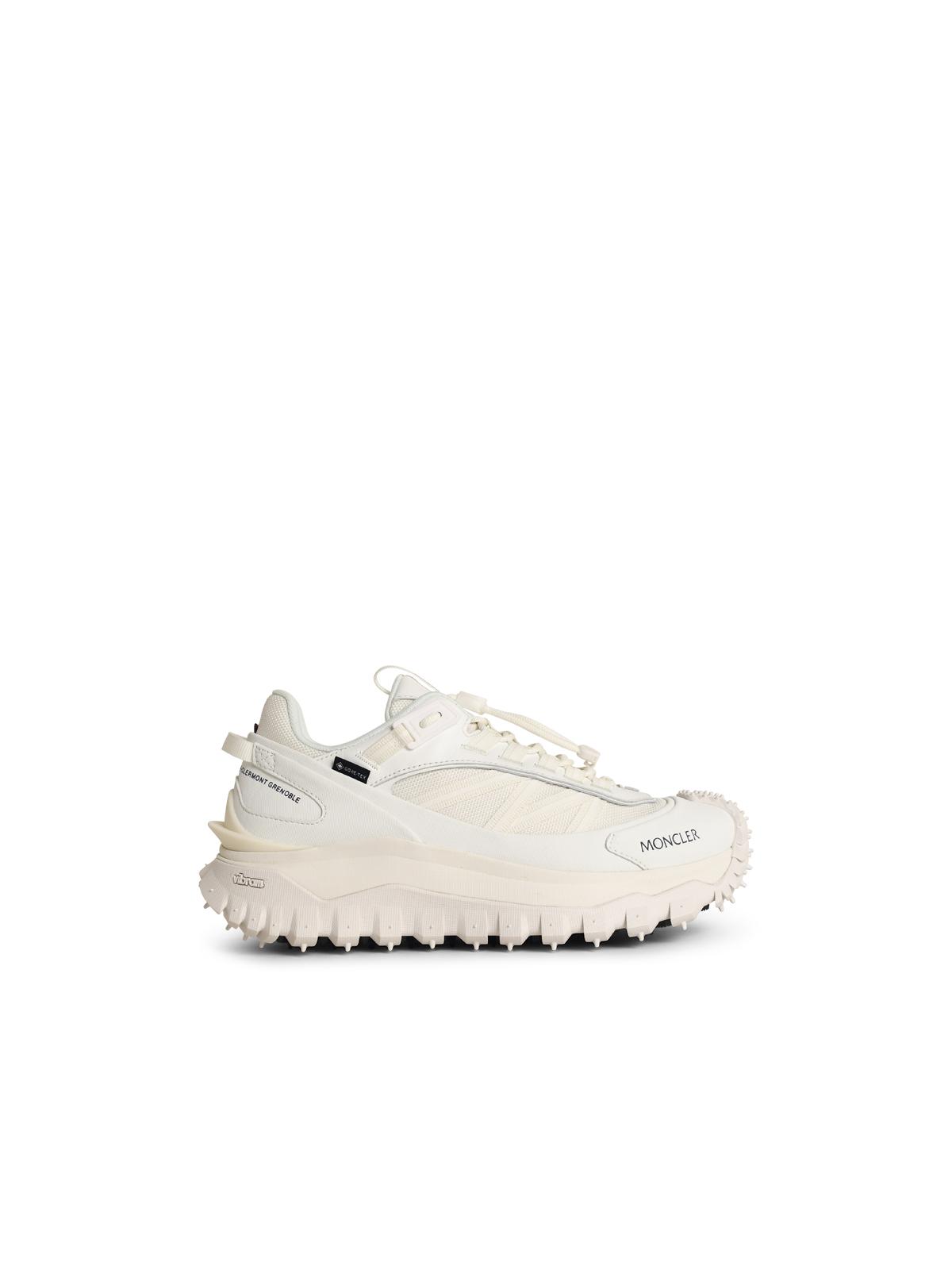 Moncler 'Trailgrip Gtx' White Leather Blend Sneakers Women