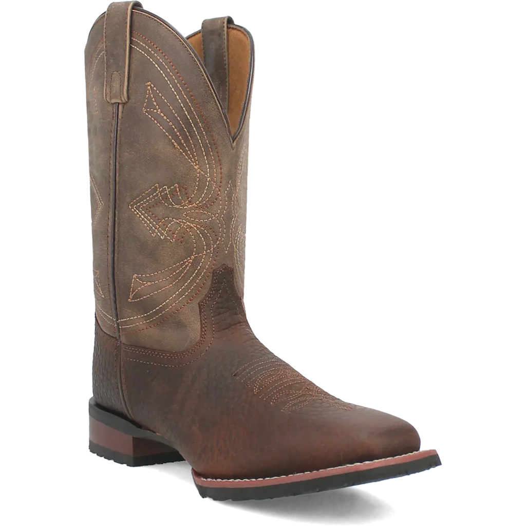 Laredo Elias (Chocolate/Tan) - Men's Leather Cowboy Boots Tan