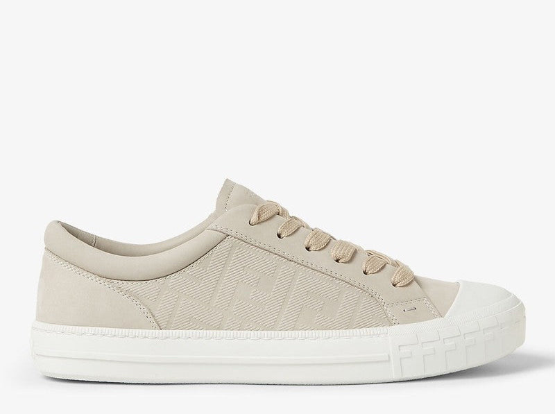 Fendi Fendi Flow Sneaker In Beige Nubuck Men