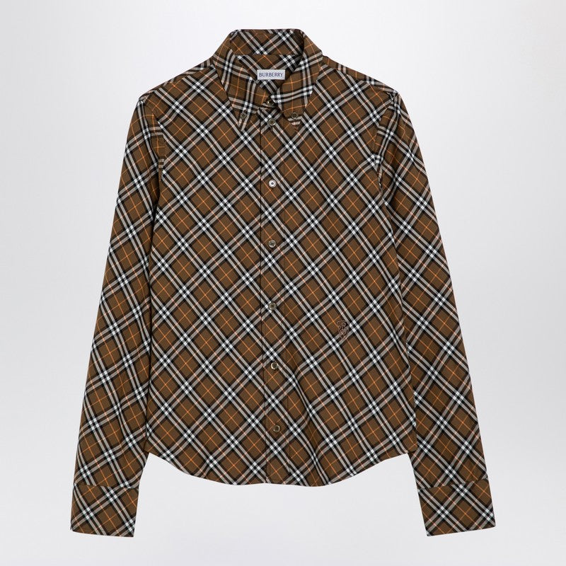 Burberry Oxid-Coloured Check Cotton Shirt Women