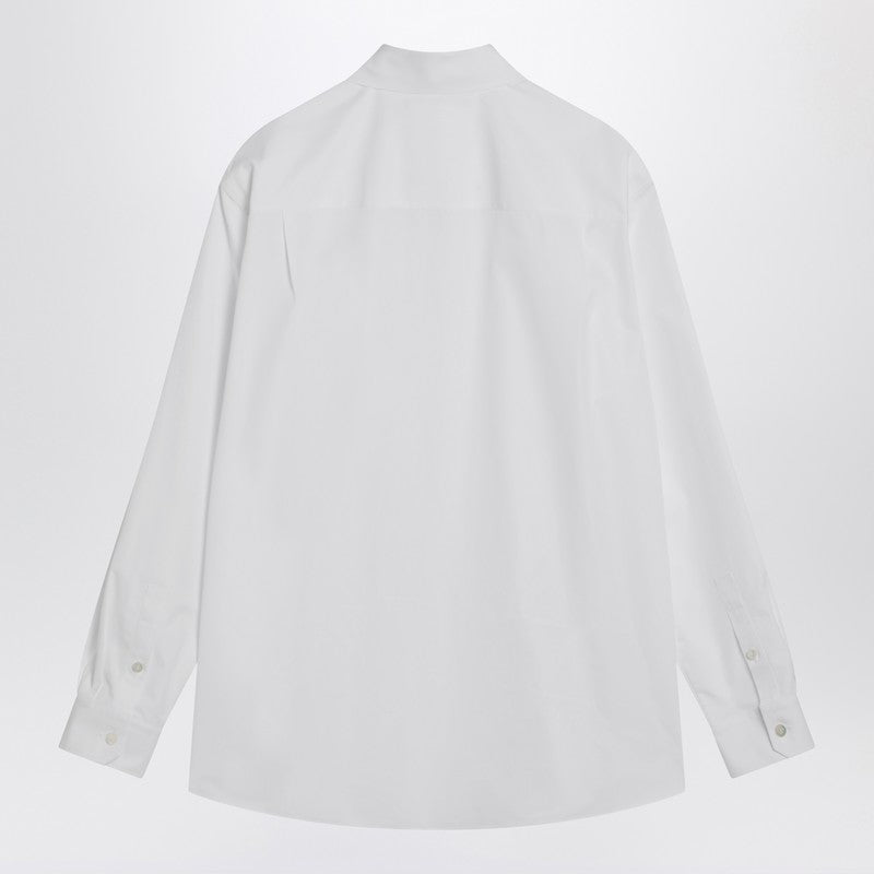 Gucci White Cotton Shirt With Logo Embroidery Men