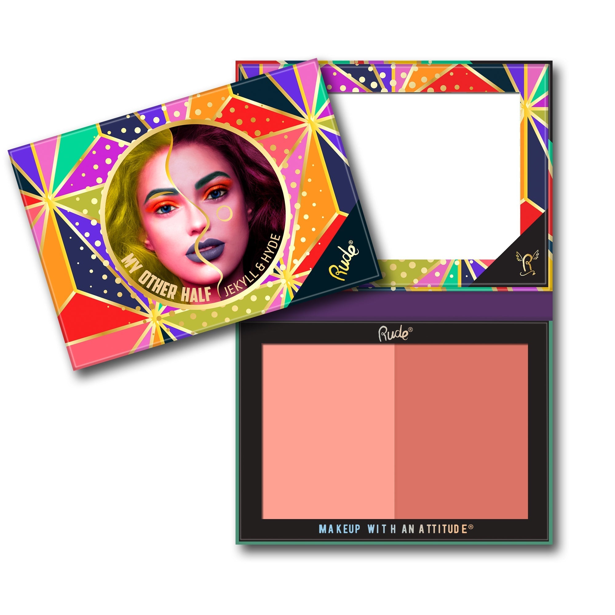 RUDE My Other Half Duo Shade Face Palette - Jekyll &amp; Hyde Jekyll &amp; Hyde 0