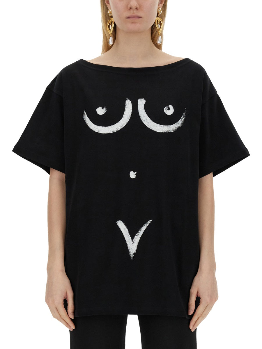 Moschino Women Interlock Body Print T-Shirt