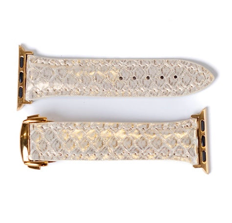 Apple Watch Band, Metallic Gold Python